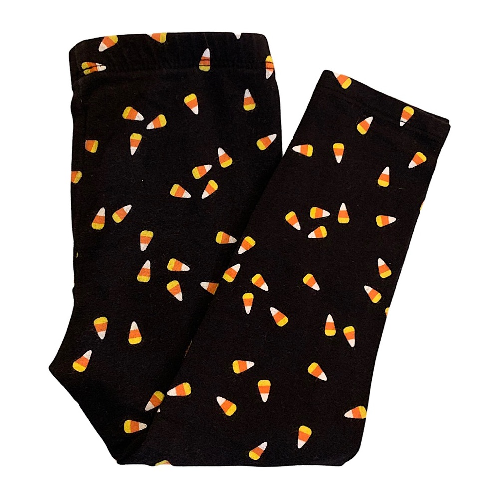 ❄️ Candy Corn Black Leggings Size:2T - Picture 1 of 7